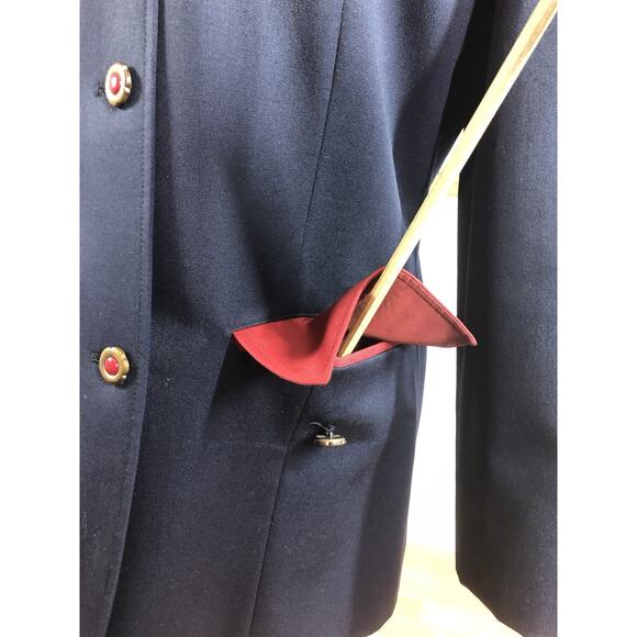 Harve Bernard Women Military Style Jacket Size8 Lined 100% Wool Clueless Preppy - Picture 2 of 10